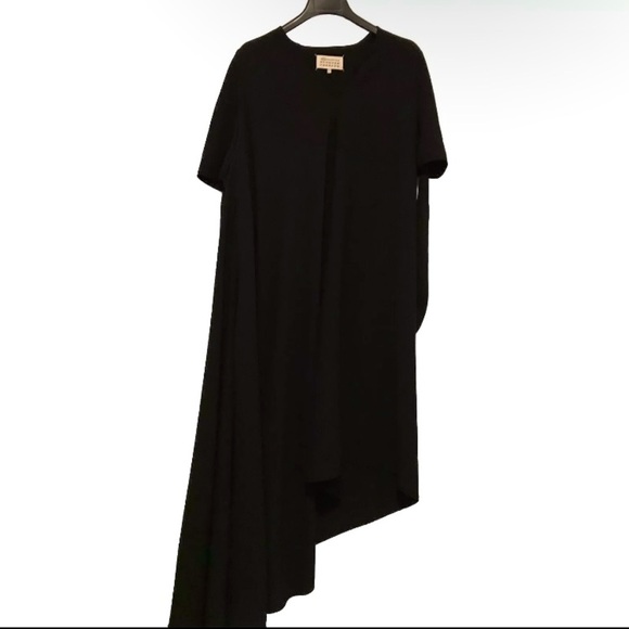 Maison Martin Margiela Dresses & Skirts - MAISON MARGIELA Long Asymmetric Crepe Dress In Black $1049  Us Size 4